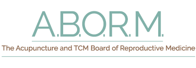 Logo of the acupuncture and TCM board of reproductive medicine (ABORM).